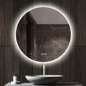 Premium Heavy-Duty LED Bathroom Mirror with Defogger & Touch Control"