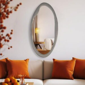 "Extra Clear Oval Mirror – Modern Minimalist Design"